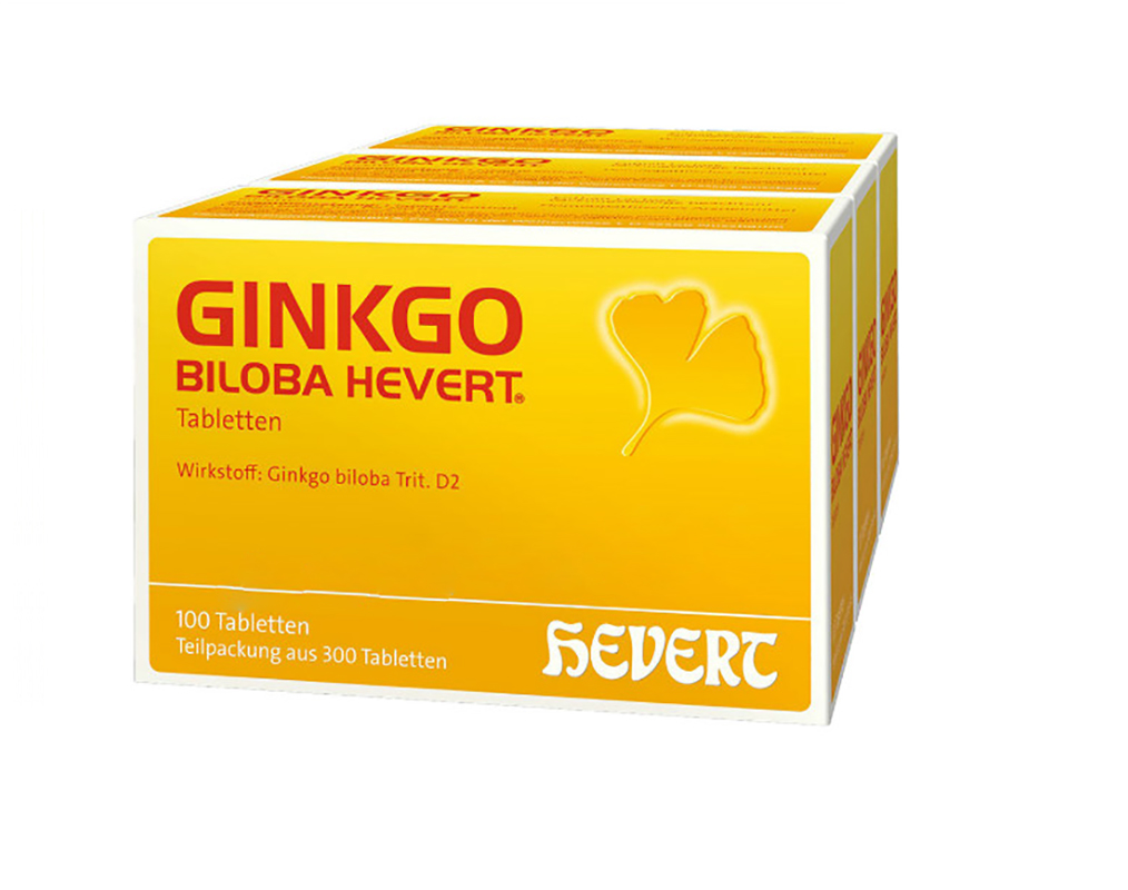 德国ginkgo biloba hevert 金纳多银杏提取物 100片*3盒